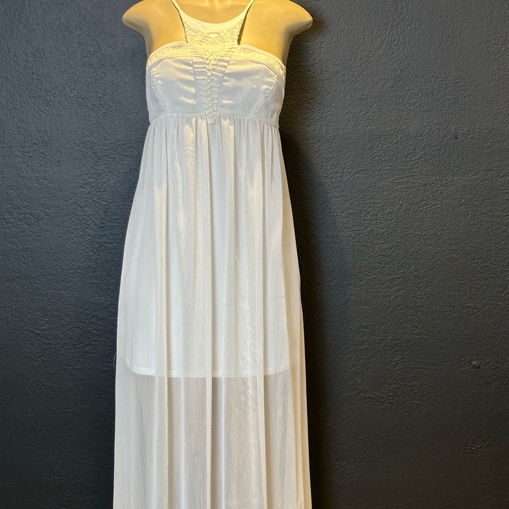 Express Sleeveless Crochet Sheer Maxi
Ivory Dress Women Size S